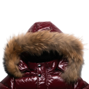 Børns vinter dunjakke 90% hvid andefjer Glinsende unisex jakke med hætte med pels Lynlås og knapper 6