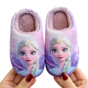 Børns vintertøfler med prinsesse Elsa Bløde plys-tøfler med Frost-print Varme hjemmesko til piger Vinterkomfort 2