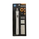 Borrador retráctil en lápiz eléctrico para 2 pilas AAA con puntas de recambio Borrador eléctrico regulable Lápiz con borrador fino y grueso Borrador con diferentes grosores en forma de lápiz 16,6 x 1,5 cm 5