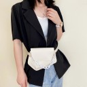 Borsa a fanny pack da donna con patta e manico a catena distintivo Cintura regolabile con fibbia Portabile in vita, a spalla e a mano 6
