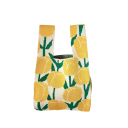 Borsa a maglia da donna con motivo floreale di tulipani 20x35 cm poliestere con fodera in cotone borsa per uso quotidiano 2