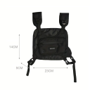 Borsa a petto da uomo ad alta capacità in materiale morbido Zaino tattico da petto per sport Escursioni Campeggio Streetwear 5