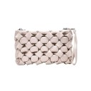 Borsa a pochette da donna 26 x 16 x 5 cm Motivo intrecciato in rilievo Laccio per il polso Forma rettangolare piatta Da portare a mano 2