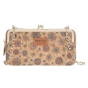 Borsa a spalla da donna con catena Chiusura a cornice e zip Scomparti per carte Borsa in pelle PU con motivo Dimensioni 20 x 11 x 5 cm 3