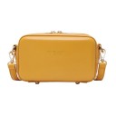 Borsa a tracolla da donna a forma di scatola Chiusura con zip Piedini metallici Tracolla regolabile con moschettoni PU pelle 17 x 10 x 4