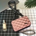 Borsa a tracolla da donna con guscio rigido in plastica Motivo a rombi Zip perimetrale Tracolla lunga e manico 17,5 x 10,5 x 7 cm 4