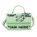 Borsa a tracolla da donna con patta e scritte evidenti Occhiello superiore Chiusura metallica Cinghia regolabile PU pelle 21,5 x 15 x 8 5