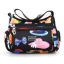 Borsa a tracolla da donna con stampa Diverse tasche con zip sul davanti e sui lati Tessuto oxford e poliestere 26 x 20 x 10 cm 1