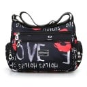 Borsa a tracolla da donna con stampa Diverse tasche con zip sul davanti e sui lati Tessuto oxford e poliestere 26 x 20 x 10 cm 5