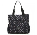 Borsa a tracolla da donna con stampa in nylon e poliestere 38 x 38 x 12 cm Grande borsa con due manici Due tasche frontali con zip e tasche laterali 3