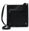 Borsa a tracolla da donna con tasca frontale con zip Forma piatta e tracolla lunga in pelle PU e poliestere 23 x 25 x 5 cm 1