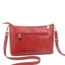 Borsa a tracolla da donna con zip e cuciture decorative Tasca posteriore Tracolla regolabile con moschettoni Pelle PU 24 x 16 x 6 cm 6
