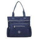 Borsa a tracolla da donna in nylon e poliestere 38 x 38 x 12 cm Borsa spaziosa con due manici Tasche anteriori con zip Tasche laterali 5