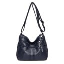 Borsa a tracolla da donna in pelle PU Due tasche frontali con cerniera Tracolla regolabile Dimensioni 26 x 20 x 11 cm Per ogni giorno 6