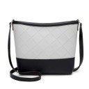 Borsa a tracolla da donna in pelle PU Elegante cucitura a rombi Parte inferiore liscia Cinghia sottile Dimensioni 22 x 18 x 4 cm 4