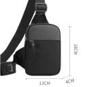 Borsa a tracolla da uomo in tela 13x4x18 cm Mini borsa a tracolla per telefono Piccola borsa sportiva con spallaccio regolabile 6