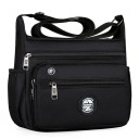 Borsa a tracolla impermeabile da uomo 20×24×9,5 cm Piccola borsa crossbody da lavoro Borsa Oxford in nylon e poliestere Borsa leggera con più tasche 5