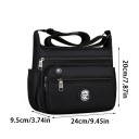 Borsa a tracolla impermeabile da uomo 20×24×9,5 cm Piccola borsa crossbody da lavoro Borsa Oxford in nylon e poliestere Borsa leggera con più tasche 4