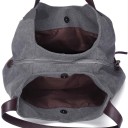 Borsa a tracolla in tela da donna 28 x 30 x 13 cm Borsa spaziosa con tre scomparti Tasca con zip sul lato Manici a contrasto Tela 9