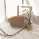 Borsa a tracolla piccola da donna con patta Diversi scomparti interni Tracolla regolabile con fibbia Pelle PU liscia e poliestere 19 x 14 x 5 cm 3