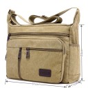 Borsa a tracolla unisex in tela 31×11×24 cm Zaino casual e borsa a tracolla Borsa da viaggio per uomo e donna Portafoglio per la città e per le escursioni 6