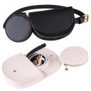 Borsa a vita da donna in ecopelle con cintura e due tasche Tasca rotonda con cerniera Tasca a forma di mezzaluna con flap Indossabile 7