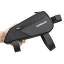 Borsa da bicicletta 22 x 9 x 6 cm 1,2 l Borsa nera impermeabile riflettente Sotto sella Design pratico Spazio di stoccaggio per accessori 2