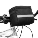 Borsa da bicicletta per manubrio 23 × 13,6 × 16,5 cm Tasca touchscreen per cellulare Striscia riflettente Rete laterale Tessuto resistente Borsa per bici 2