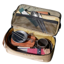 Borsa da campeggio per posate 13 x 31 x 12 cm Custodia da viaggio per utensili da cucina Borsa con zip per posate Colori neutri Organizer da cucina 4