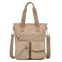 Borsa da donna a mano e a spalla con tracolla staccabile Borsa in nylon con tasche con zip e scomparti interni 30 x 37 x 11 cm 2