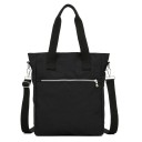 Borsa da donna a mano e a spalla con tracolla staccabile Borsa in nylon con tasche con zip e scomparti interni 30 x 37 x 11 cm 14