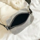 Borsa da donna con pietre brillanti 16 x 11 x 10 cm Forma compatta con zip Ampia cinghia per indossarla a spalla o a tracolla 4
