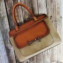 Borsa da donna in ecopelle Borsa elegante con due manici e tracolla Tasca frontale con fibbia in metallo 38 x 28 x 12 cm 5