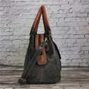 Borsa da donna in ecopelle Borsa elegante con due manici e tracolla Tasca frontale con fibbia in metallo 38 x 28 x 12 cm 7