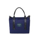 Borsa da donna in tela da portare a mano 32 x 25 x 6 cm Borsa con due manici in cinghie stampate Patch sul davanti Tela e poliestere 3