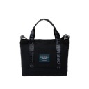 Borsa da donna in tela da portare a mano 32 x 25 x 6 cm Borsa con due manici in cinghie stampate Patch sul davanti Tela e poliestere 2
