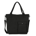 Borsa da donna in tela e poliestere 29 x 33 x 11 cm Borsa con due manici e tracolla Due tasche anteriori, di cui una con patta 2