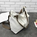 Borsa da donna in tela e poliestere 29 x 33 x 11 cm Borsa con due manici e tracolla Due tasche anteriori, di cui una con patta 4