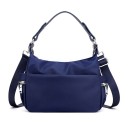 Borsa da donna più piccola con manico superiore e cinghia larga rimovibile per la spalla Borsa in nylon con tasche laterali con zip 26 x 13 3