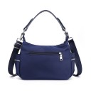 Borsa da donna più piccola con manico superiore e cinghia larga rimovibile per la spalla Borsa in nylon con tasche laterali con zip 26 x 13 7