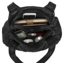 Borsa da donna spaziosa a spalla Due manici con rivetti metallici Diversi scomparti con zip Tasche frontali con zip Pelle artificiale 36 11