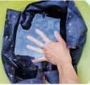 Borsa da shopping pieghevole 58 x 40 cm Stelle e lune Borsa in nylon a tracolla Borsa ecologica riutilizzabile 2