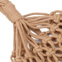 Borsa da spiaggia in rete per donne in cotone Motivo annodato in cordini di cotone Manici in cordini intrecciati Borsa aperta a mano 33 8
