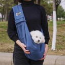 Borsa da trasporto per cani a spalla 75 x 65 cm Borsa comoda per passeggiate e viaggi Animali domestici fino a 7,5 kg Tasche esterne 2