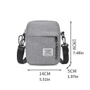 Borsa da uomo alla moda 19×14×5 cm Piccola borsa quadrata a tracolla in tessuto oxford Borsa diagonale in nylon per uomini Borsa artigianale casual 2