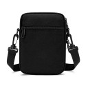 Borsa da uomo casual 18,9×13,5×4,5 cm Piccola borsa quadrata a tracolla in tessuto oxford Borsa unisex cucita a mano con design diagonale alla moda 3