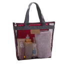 Borsa da viaggio a rete per il trucco 30,5 x 26 cm Pochette appesa per cosmetici e articoli da toeletta Organizer per doccia e prodotti per la pulizia 5