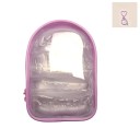 Borsa da viaggio trasparente con ciondolo 15×10,5×5 cm PVC per organizzare cosmetici, piccoli oggetti e articoli per l'igiene 6