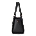 Borsa donna bicolore in pelle sintetica da portare a mano o a spalla Cuciture a rombi Zip decorativo Tracolla removibile 32 x 21 x 14 8