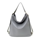 Borsa e zaino da donna 2 in 1 in pelle sintetica Grande borsa a spalla in stile hobo Cinghie intercambiabili Tasca con zip 35 x 13 x 34 cm 2